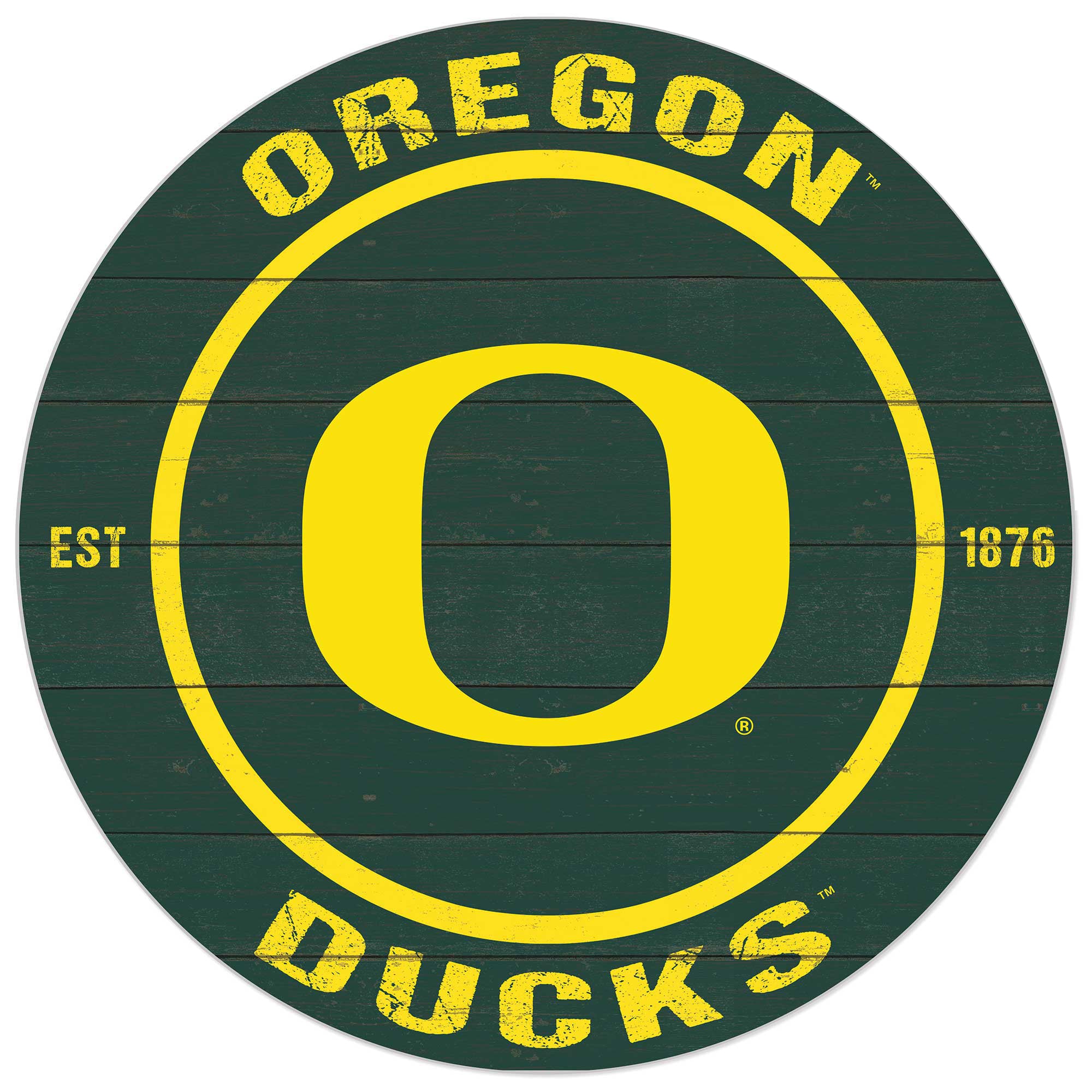 Oregon Ducks 20'' x 20'' Indoor/Outdoor Circle Sign