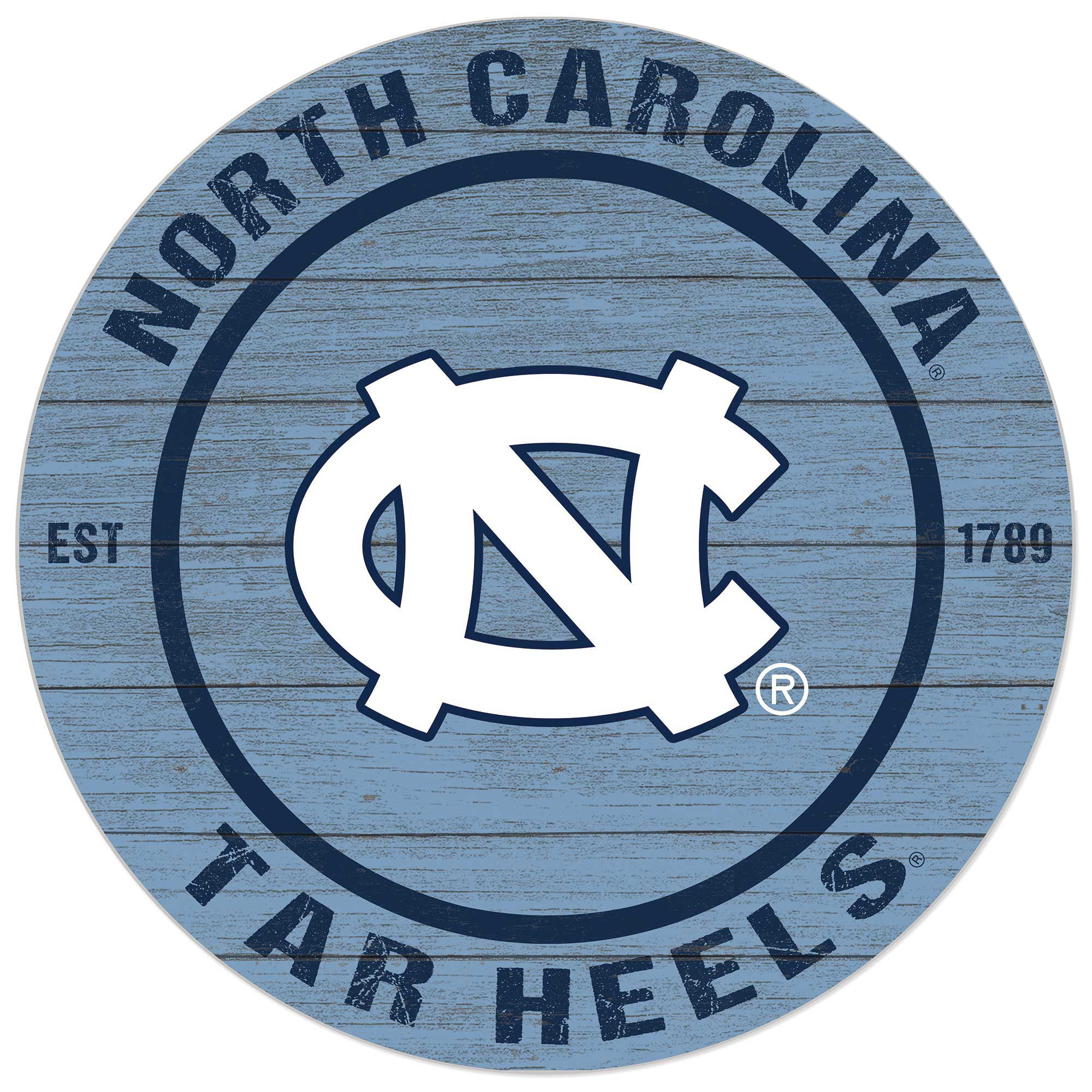 North Carolina Tar Heels 20'' x 20'' Indoor/Outdoor Circle Sign