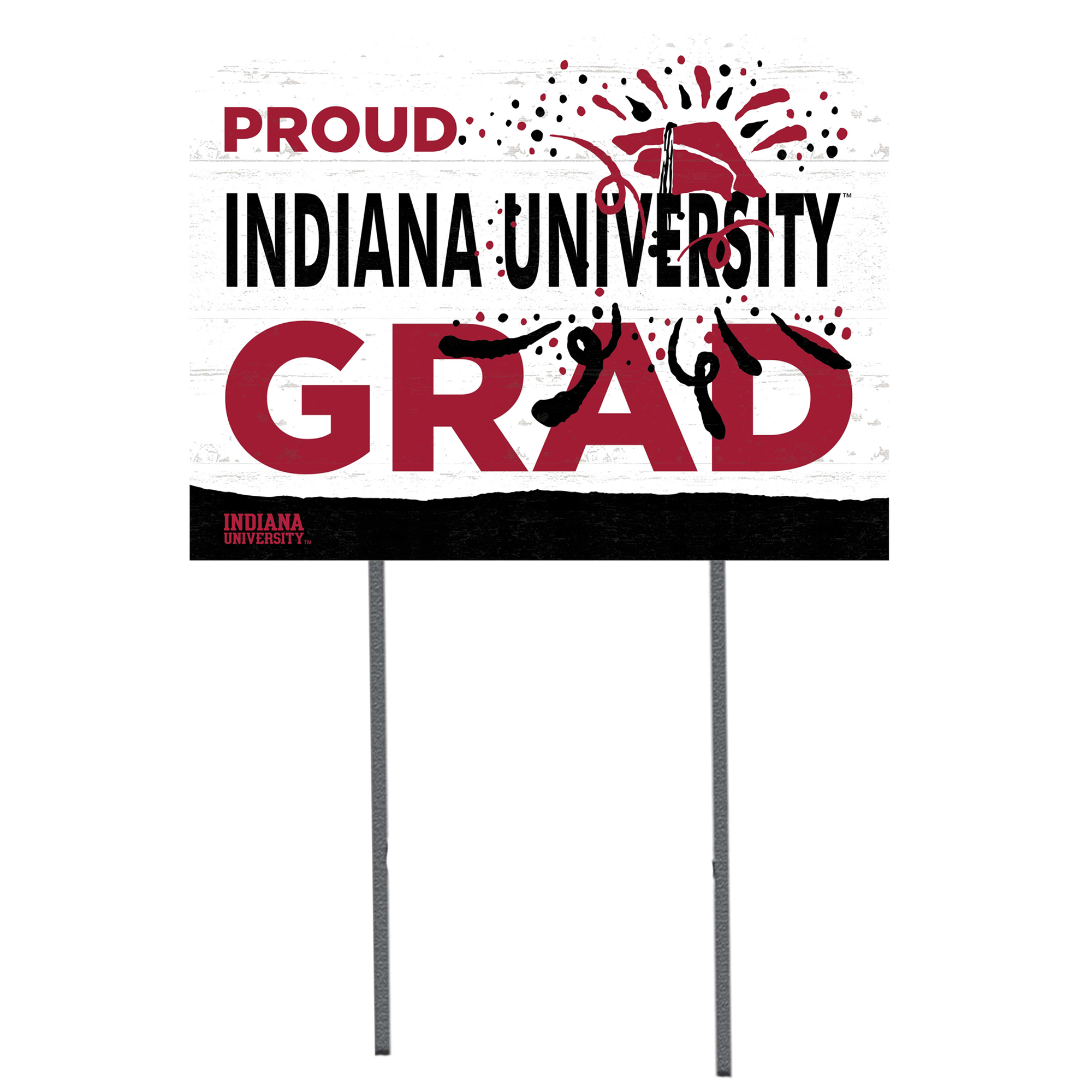 Indiana Hoosiers 18'' x 24'' Proud Grad Yard Sign