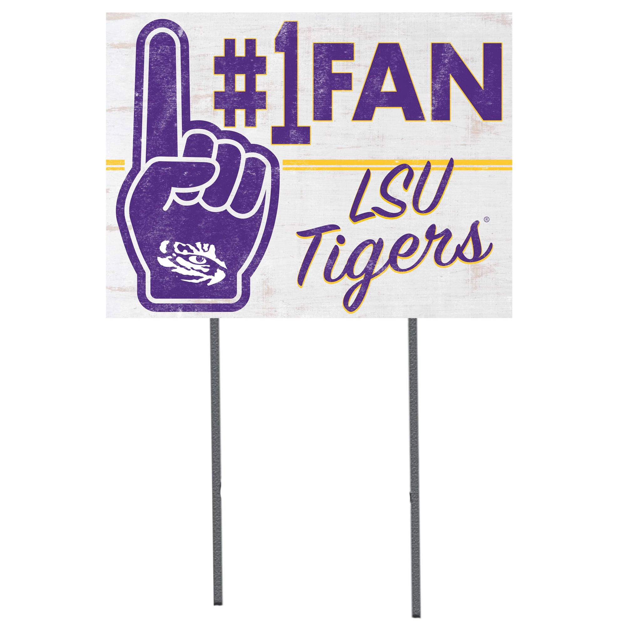 LSU Tigers 18'' x 24'' #1 Fan Yard Sign