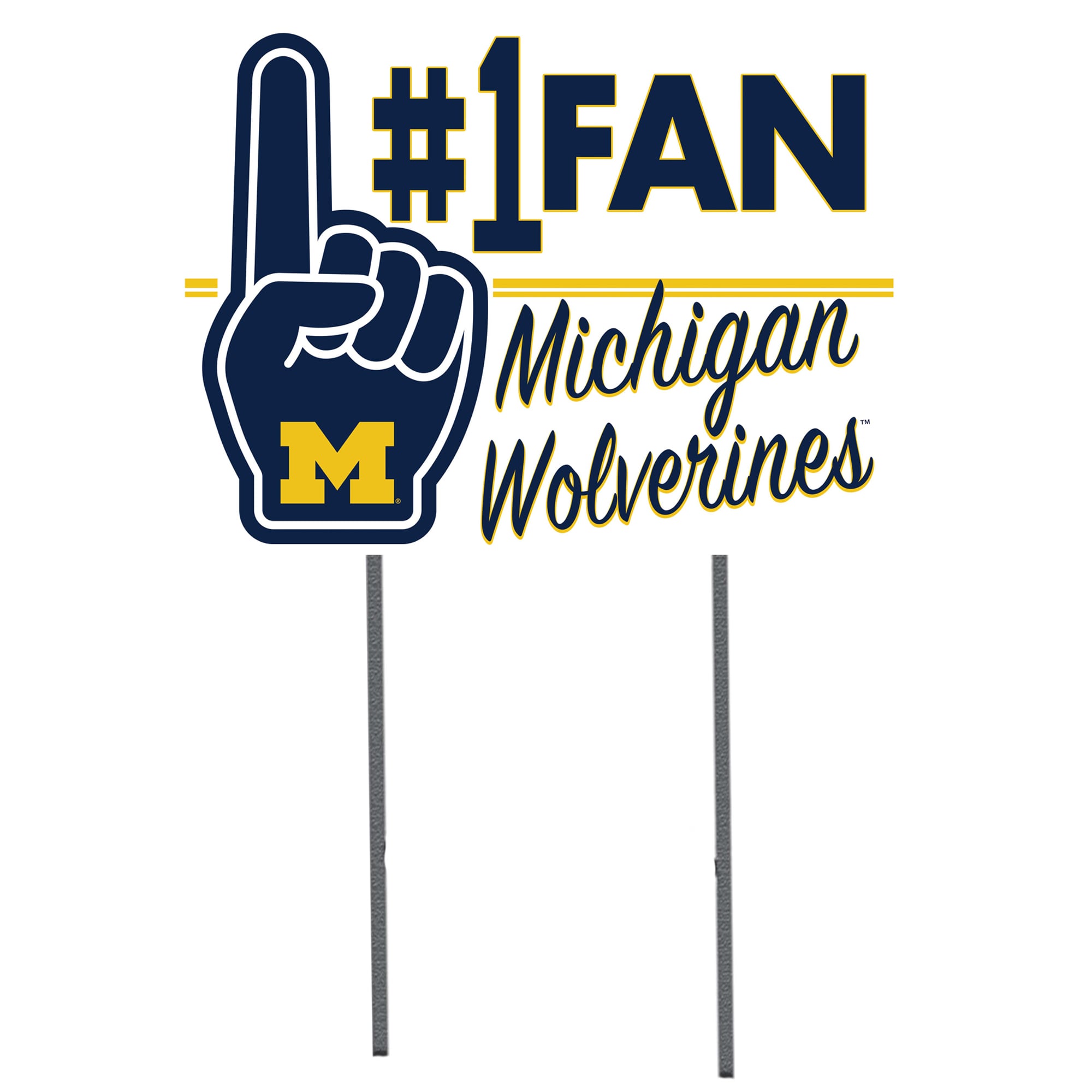 Michigan Wolverines 18'' x 24'' #1 Fan Yard Sign