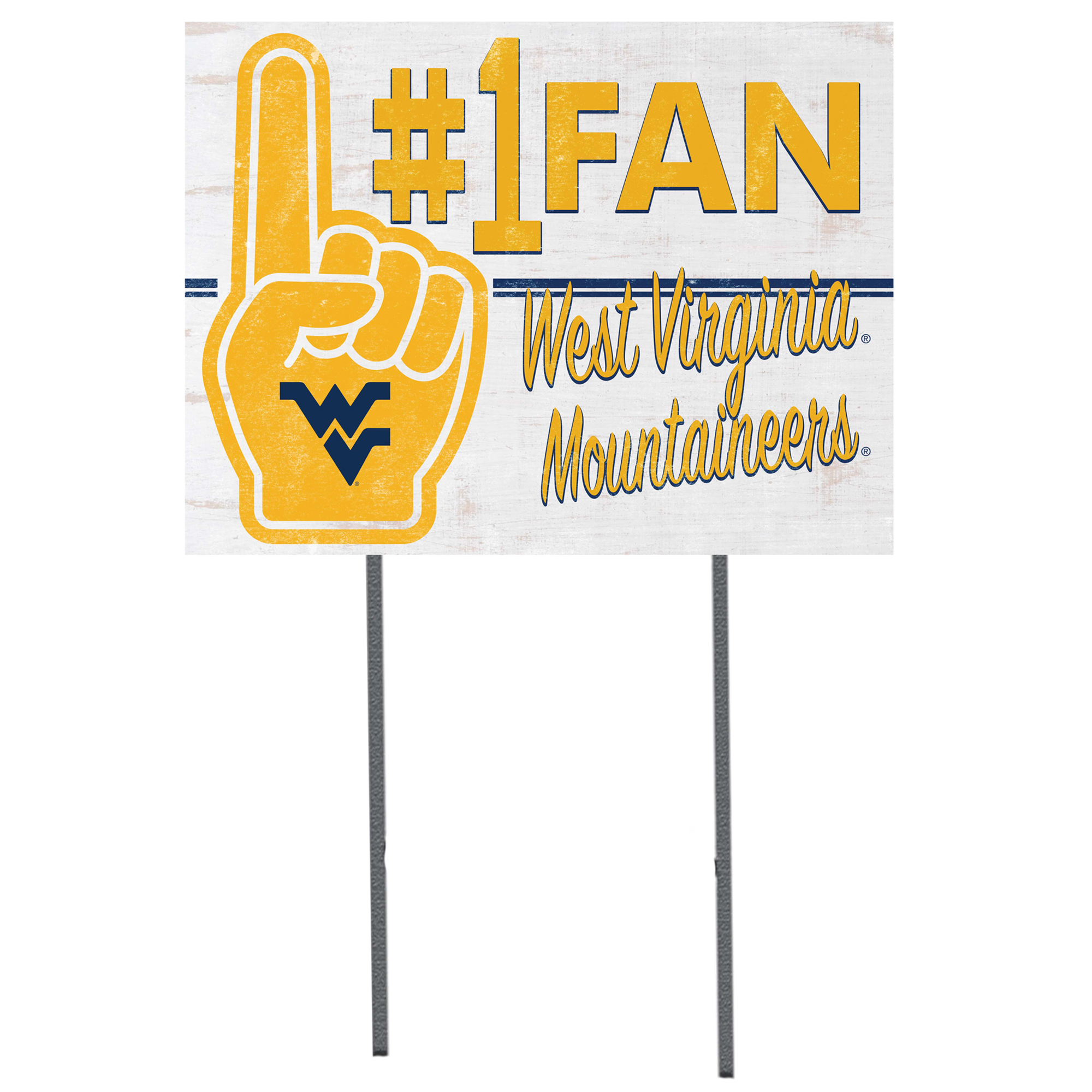 West Virginia Mountaineers 18'' x 24'' #1 Fan Yard Sign