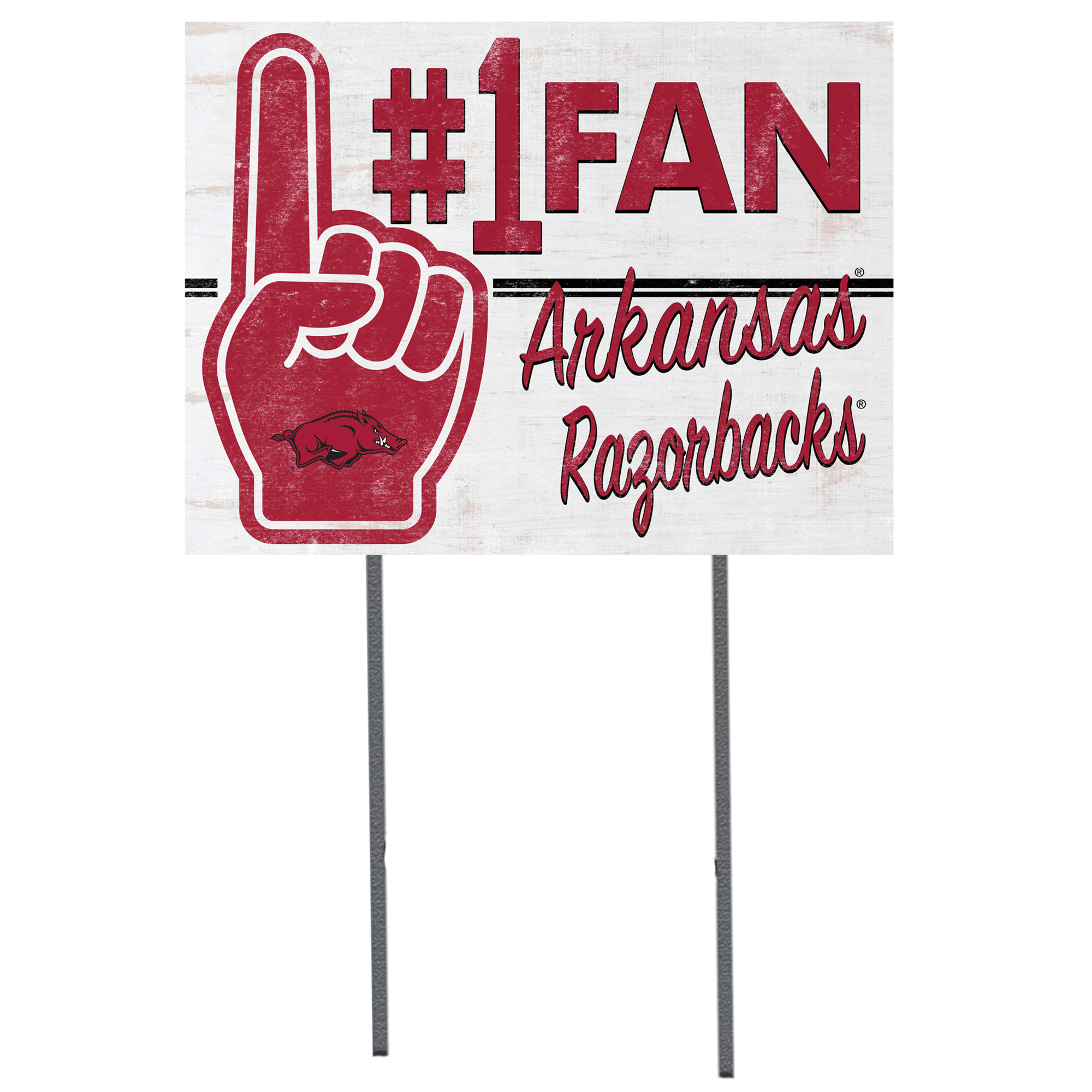 Arkansas Razorbacks 18'' x 24'' #1 Fan Yard Sign