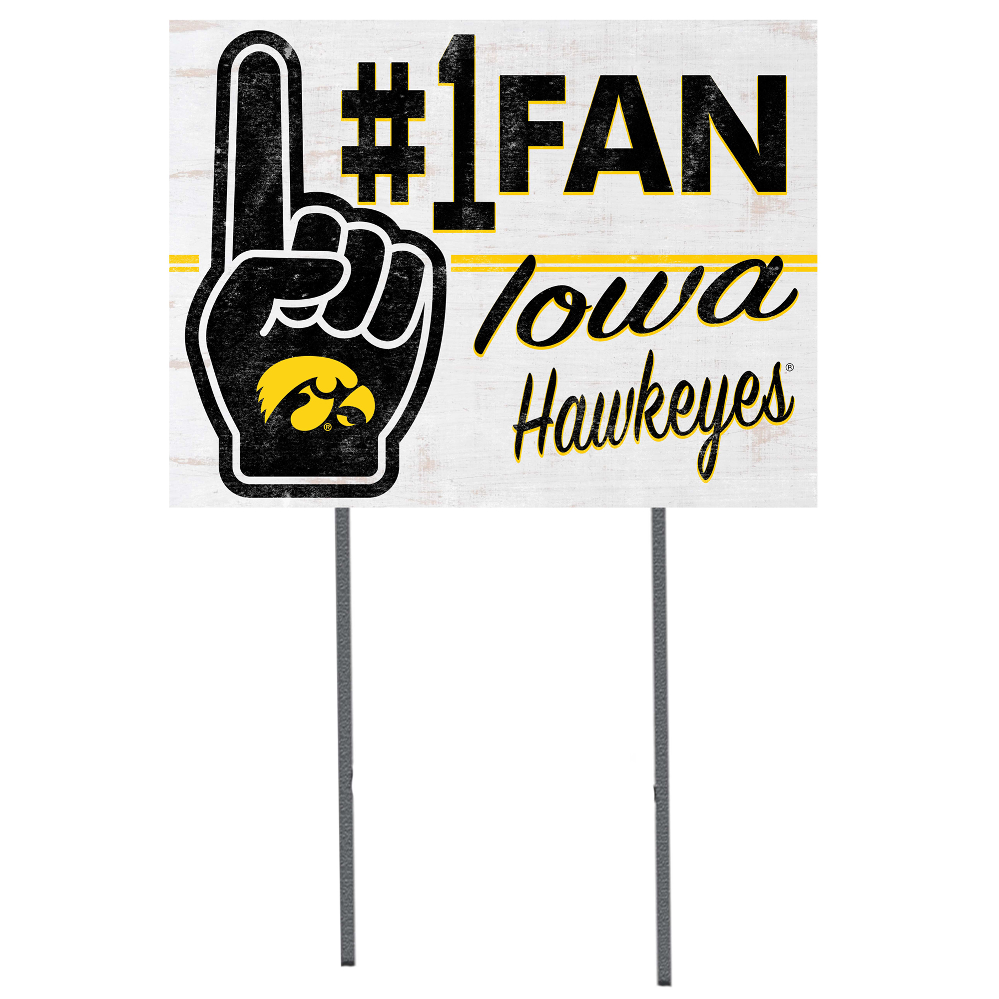 Iowa Hawkeyes 18'' x 24'' #1 Fan Yard Sign