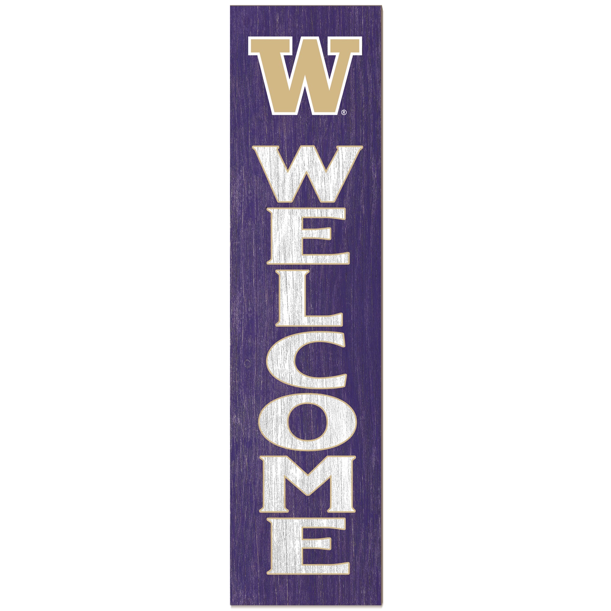 Washington Huskies 12'' x 48'' Welcome Outdoor Leaner