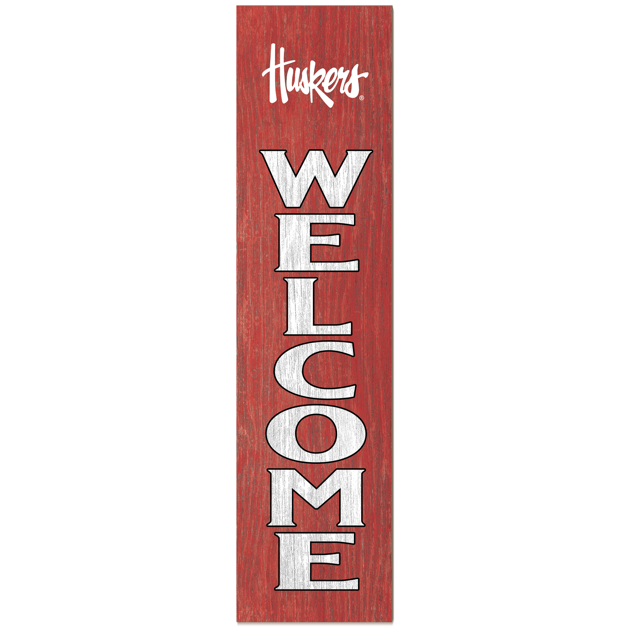 Nebraska Huskers 12'' x 48'' Welcome Outdoor Leaner