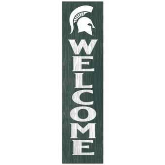 Michigan State Spartans 12'' x 48'' Welcome Outdoor Leaner
