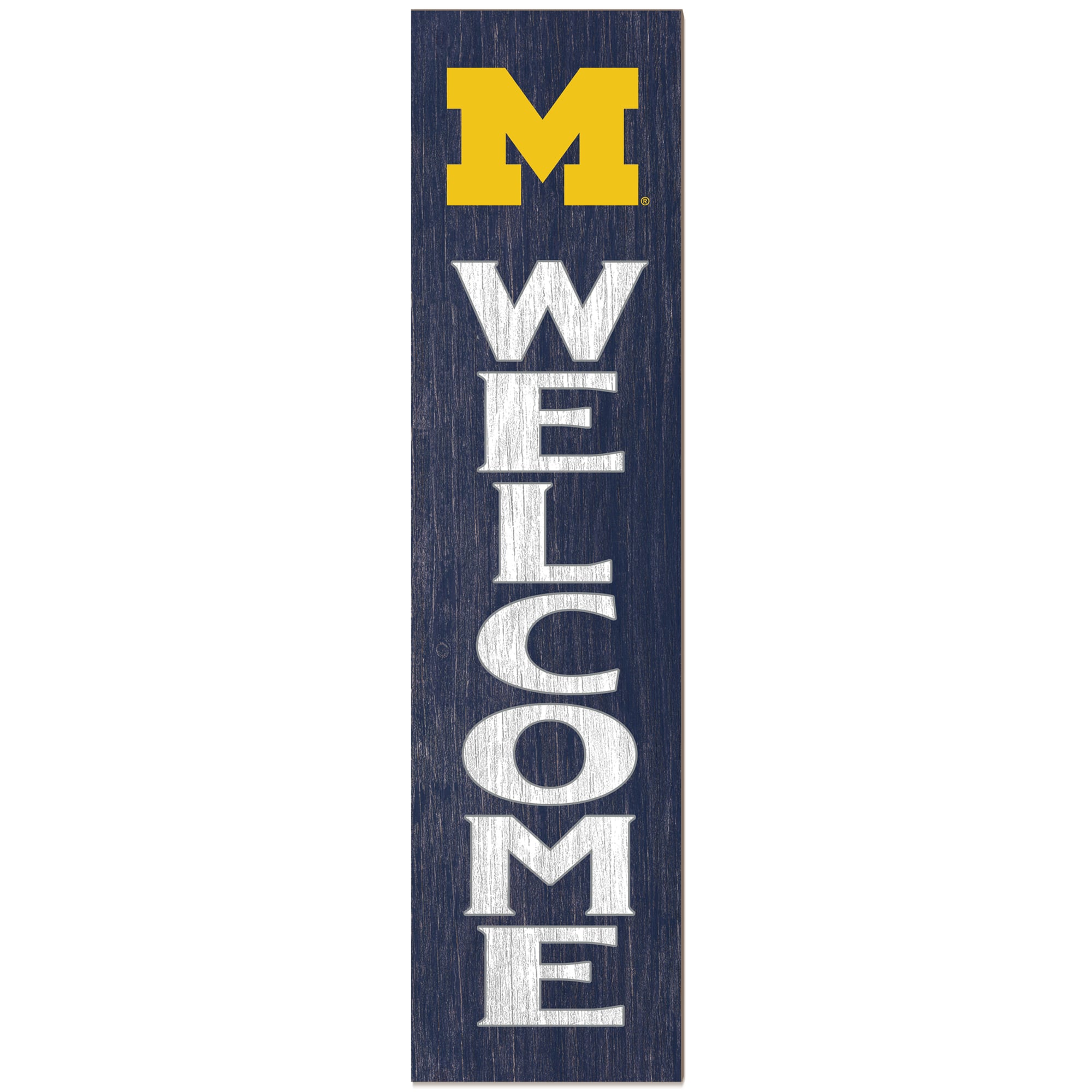 Michigan Wolverines 12'' x 48'' Welcome Outdoor Leaner