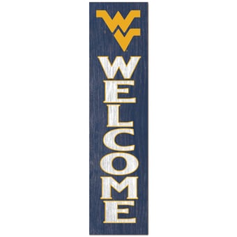 West Virginia Mountaineers 12'' x 48'' Welcome Outdoor Leaner