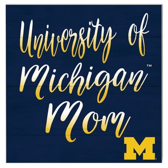 Michigan Wolverines 10'' x 10'' Mom Plaque