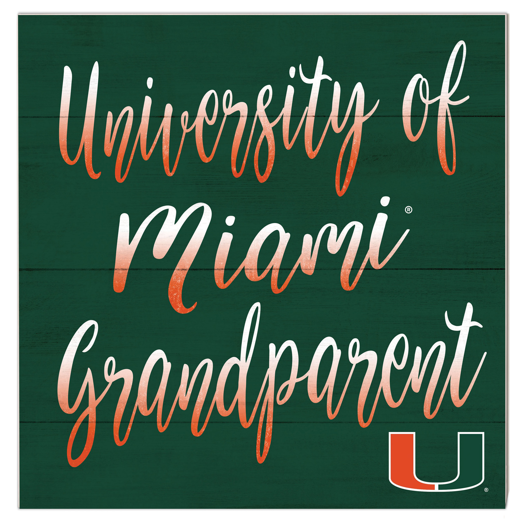 Miami Hurricanes 10'' x 10'' Grandparent Plaque