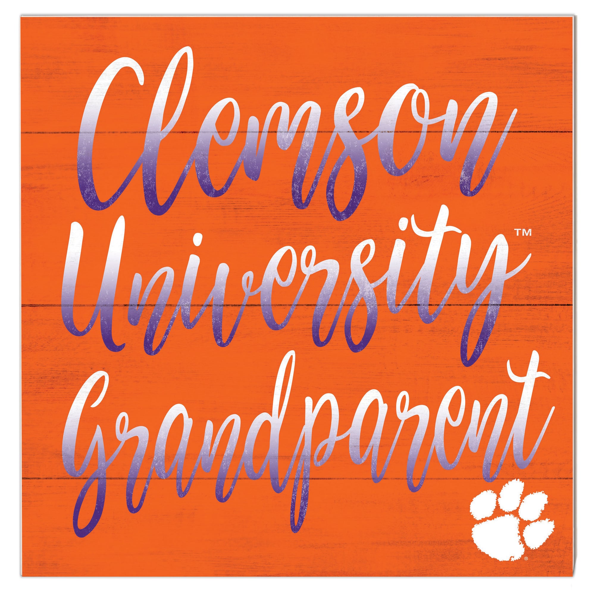 Clemson Tigers 10'' x 10'' Grandparent Plaque