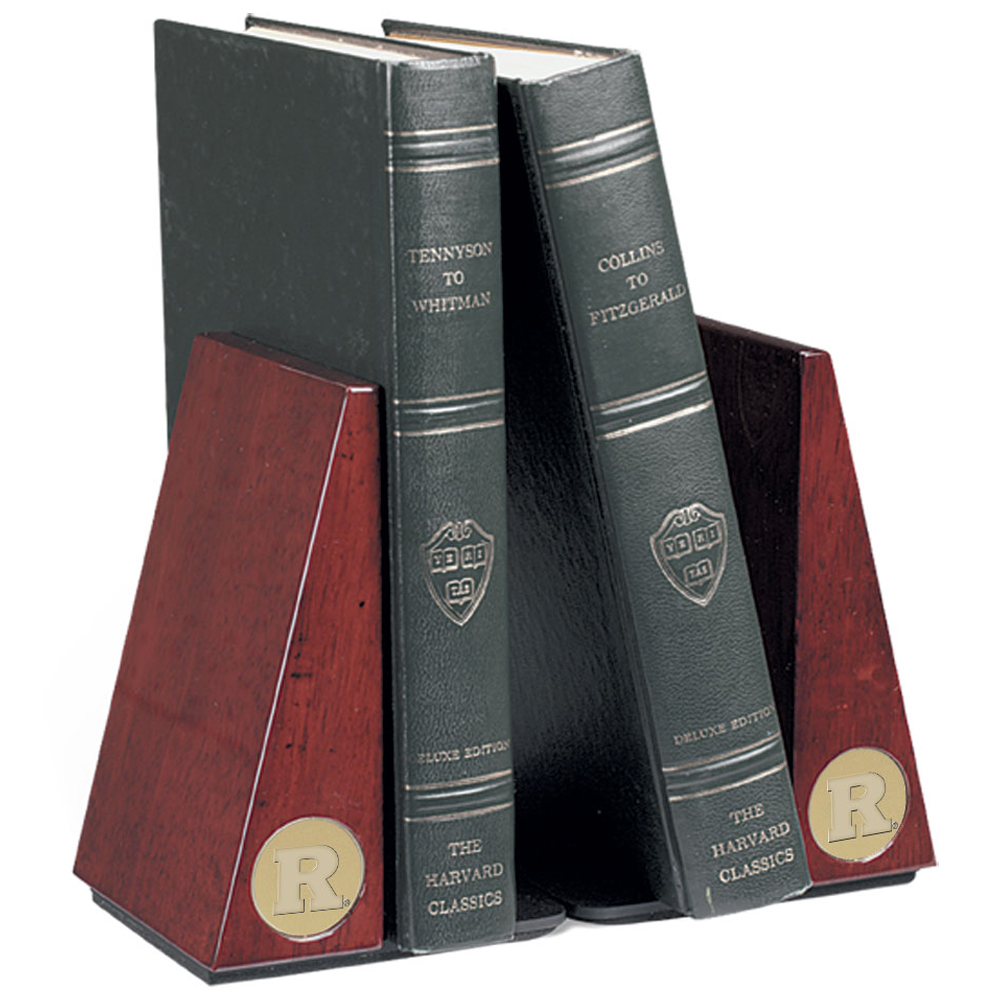 Gold Rutgers Scarlet Knights Rosewood Bookends