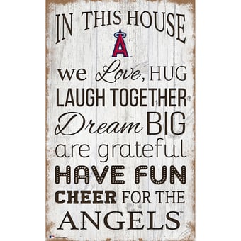 Los Angeles Angels 11'' x 19'' Team In This House Sign