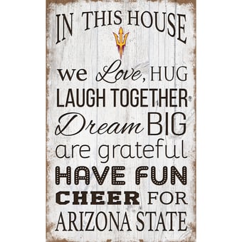 Arizona State Sun Devils 11'' x 19'' Team In This House Sign