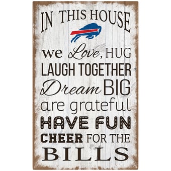 Buffalo Bills 11'' x 19'' Team In This House Sign