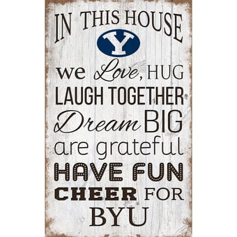 BYU Cougars 11'' x 19'' Team In This House Sign