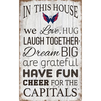 Washington Capitals 11'' x 19'' Team In This House Sign