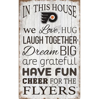 Philadelphia Flyers 11'' x 19'' Team In This House Sign