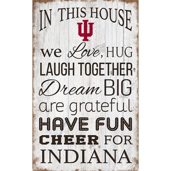 Indiana Hoosiers 11'' x 19'' Team In This House Sign
