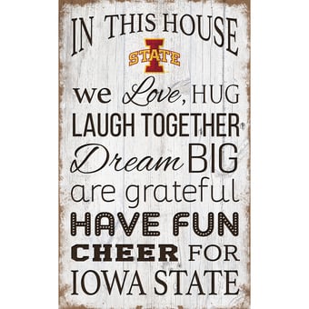 Iowa State Cyclones 11'' x 19'' Team In This House Sign