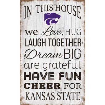 Kansas State Wildcats 11'' x 19'' Team In This House Sign
