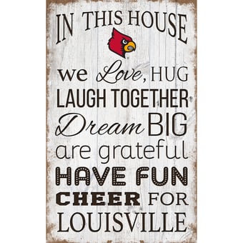 Louisville Cardinals 11'' x 19'' Team In This House Sign