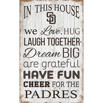 San Diego Padres 11'' x 19'' Team In This House Sign