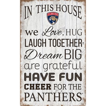 Florida Panthers 11'' x 19'' Team In This House Sign