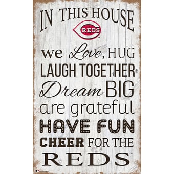 Cincinnati Reds 11'' x 19'' Team In This House Sign