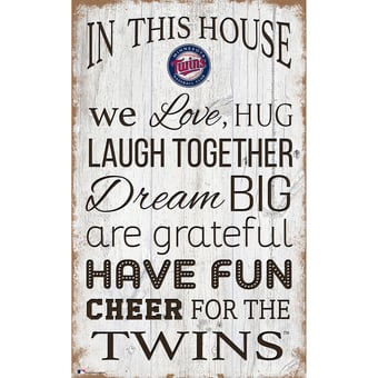 Minnesota Twins 11'' x 19'' Team In This House Sign