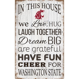 Washington State Cougars 11'' x 19'' Team In This House Sign
