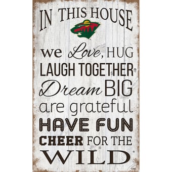 Minnesota Wild 11'' x 19'' Team In This House Sign