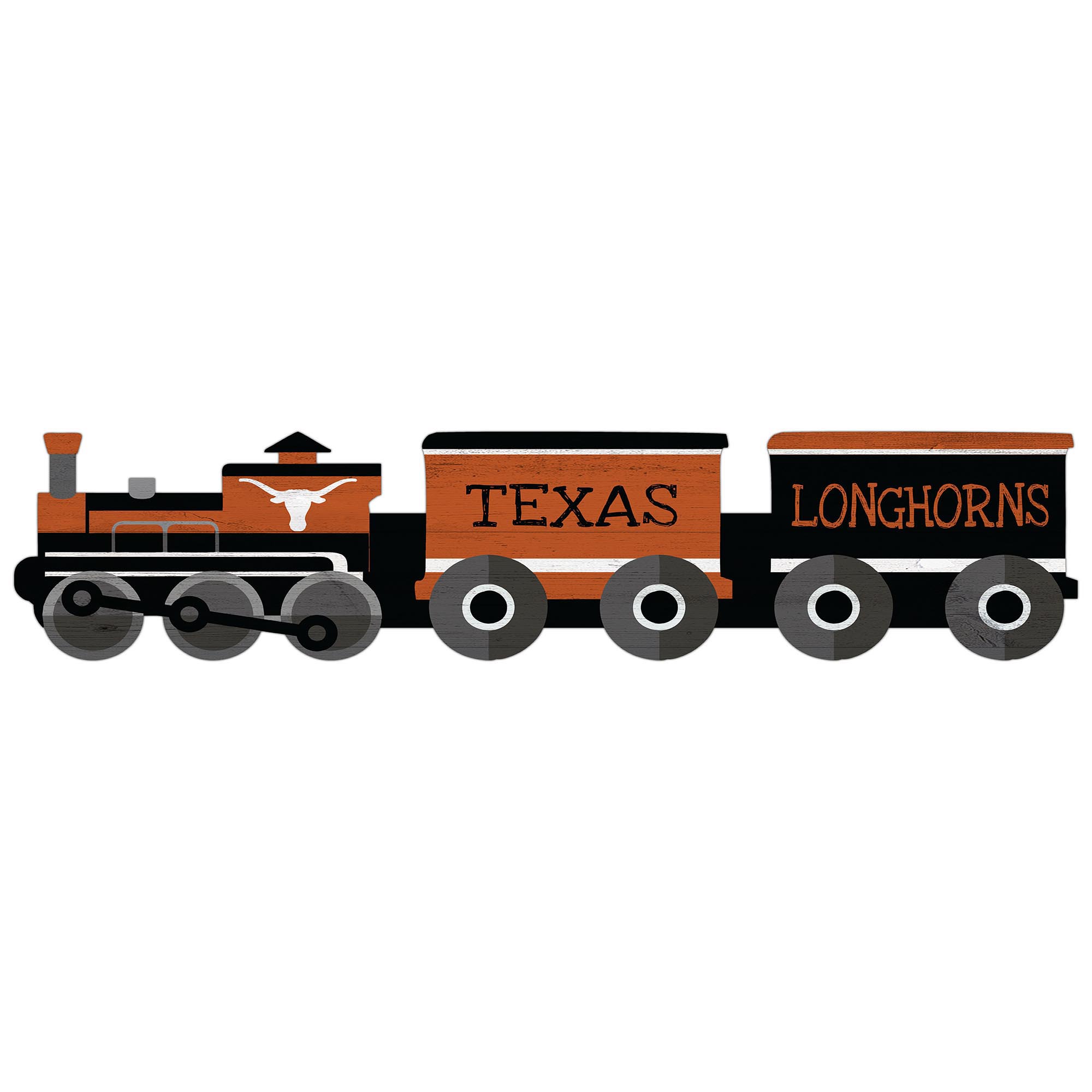 Texas Longhorns 6'' x 24'' Train Cutout Sign