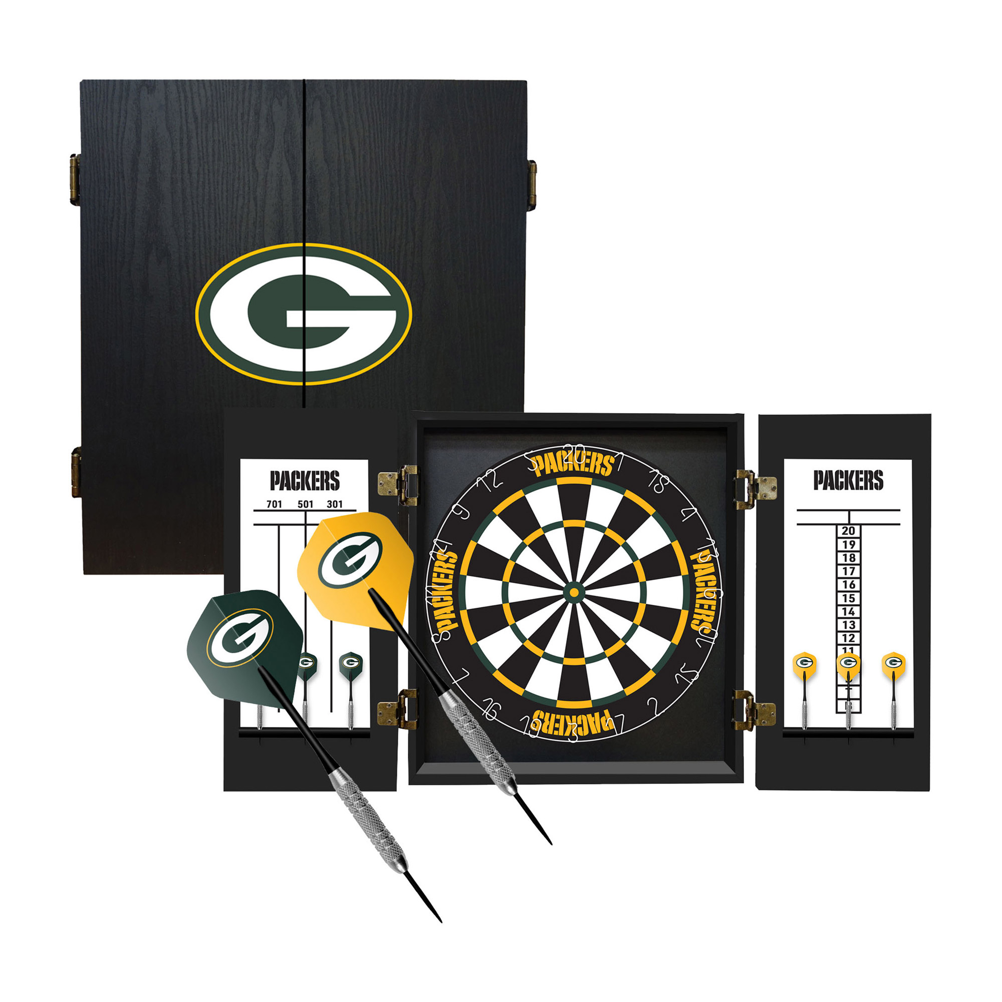 Imperial Green Bay Packers Fans Choice Dartboard Cabinet Imperial Green Bay Packers Fans Choice Dartboard Cabinet