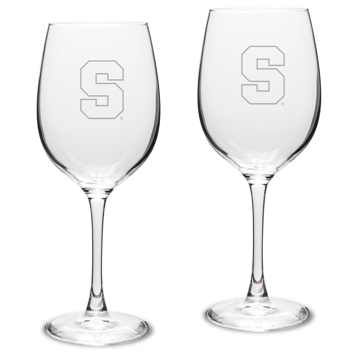 Syracuse Orange 2-Piece 16oz. Traditional White Wine Glass Set