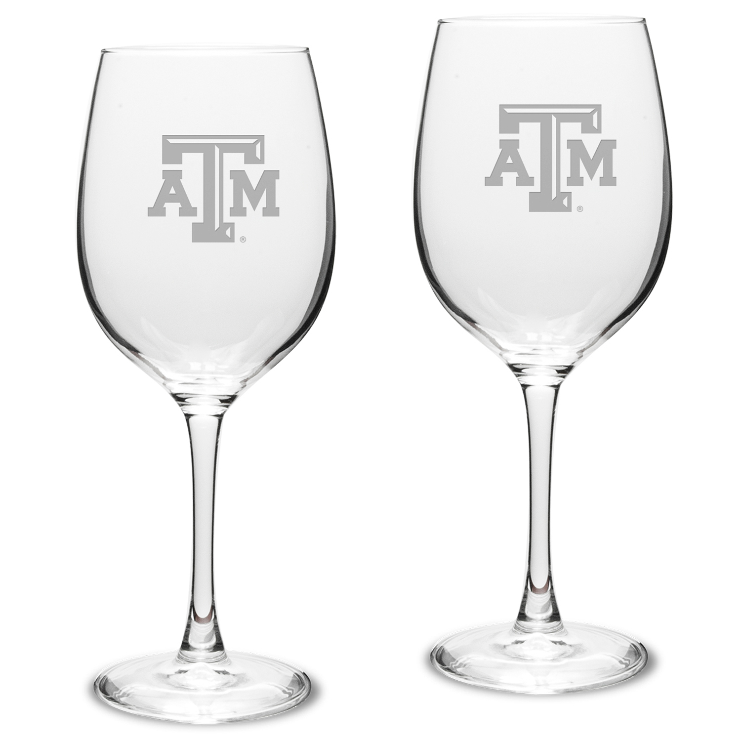 Texas A&M Aggies 2-Piece 16oz. Traditional White Wine Glass Set