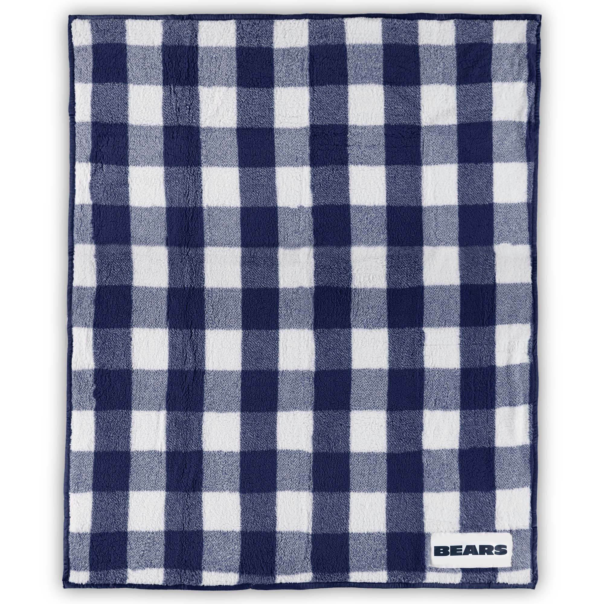 Chicago Bears 50'' x 60'' Buffalo Check Frosty Fleece Blanket