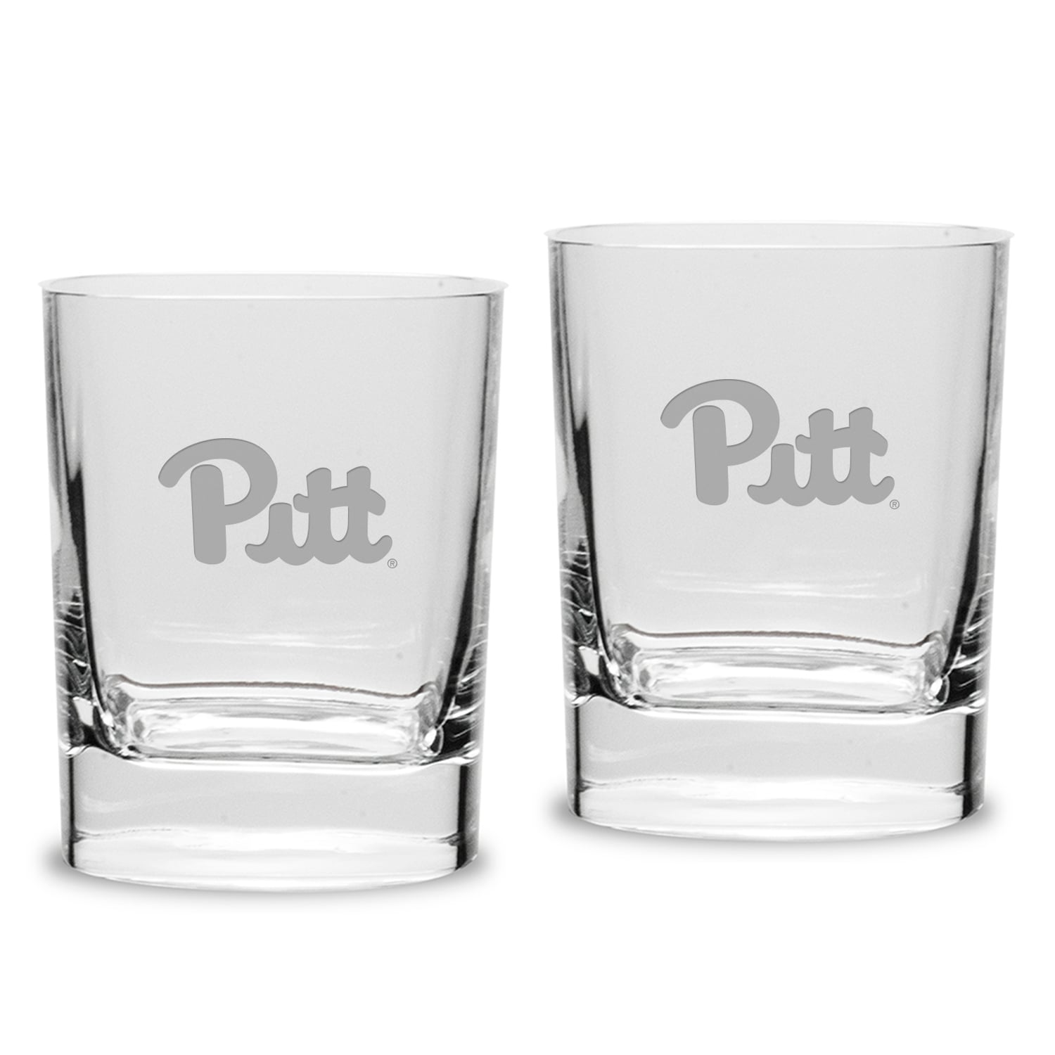 Pitt Panthers 2-Piece 11.75oz. Square Double Old-Fashioned Glass Set