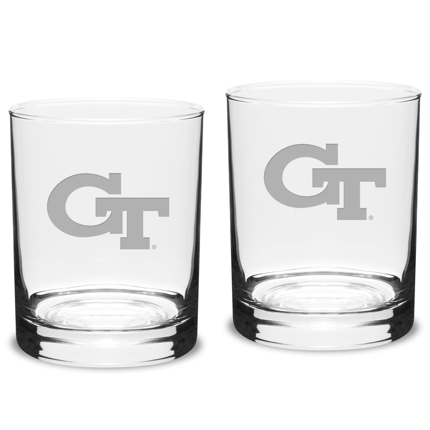 Georgia Tech Yellow Jackets 2-Piece 14oz. Classic Double Old-Fashioned Glass Set