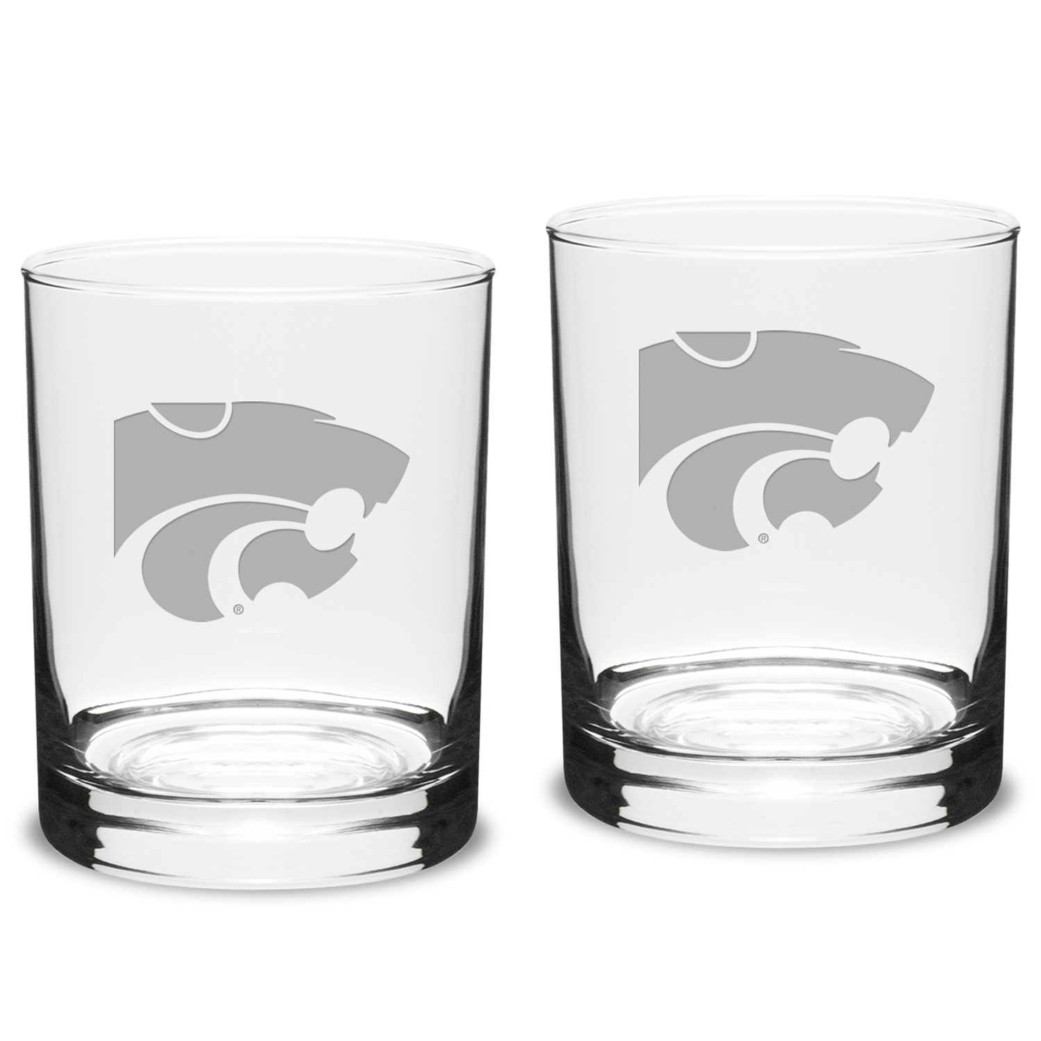 Kansas State Wildcats 2-Piece 14oz. Classic Double Old-Fashioned Glass Set