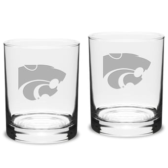 Kansas State Wildcats 2-Piece 14oz. Classic Double Old-Fashioned Glass Set