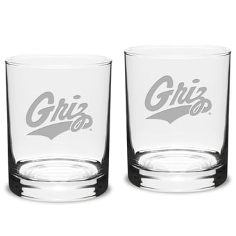 Montana Grizzlies 2-Piece 14oz. Classic Double Old-Fashioned Glass Set