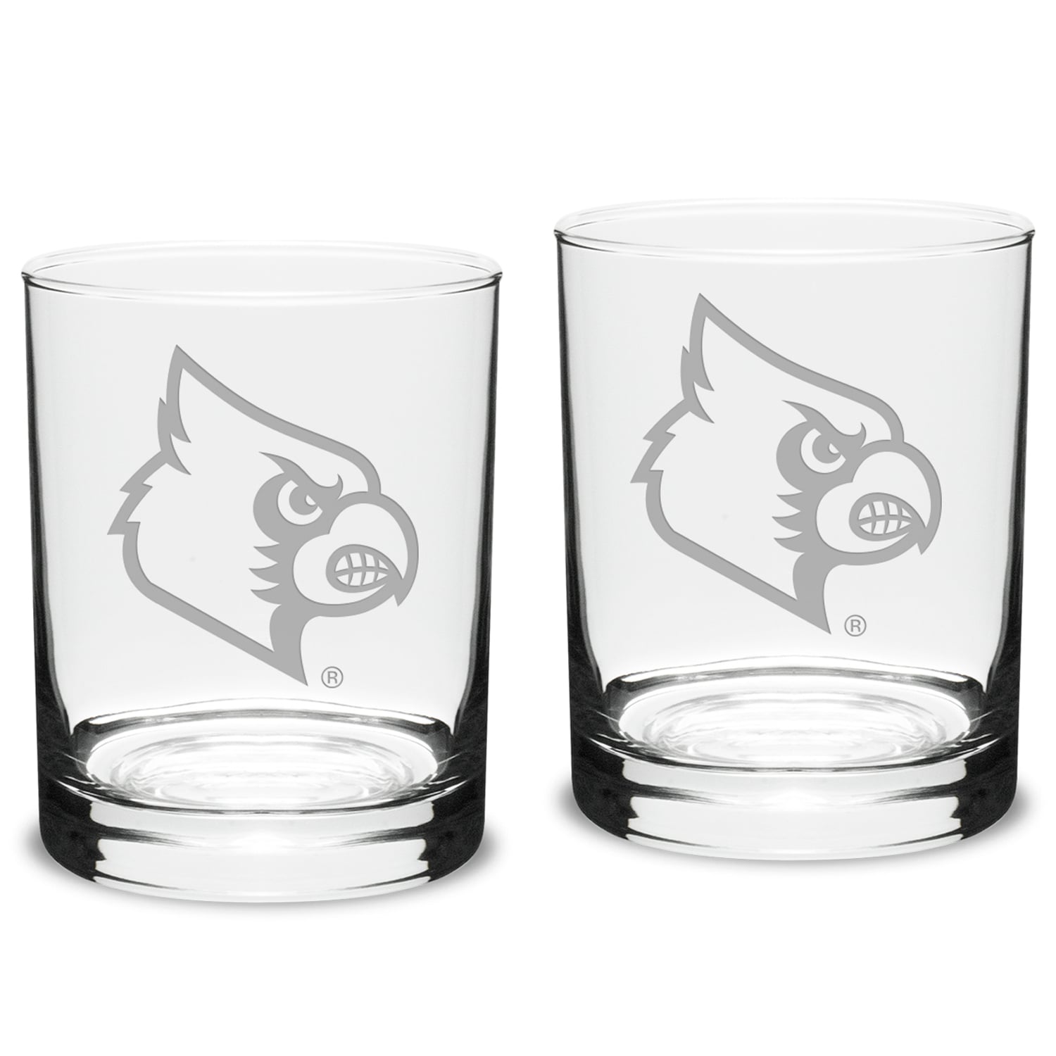 Louisville Cardinals 2-Piece 14oz. Classic Double Old-Fashioned Glass Set