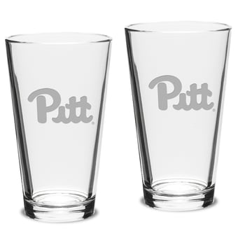 Pitt Panthers 2-Piece 16oz. Classic Pub Glass Set