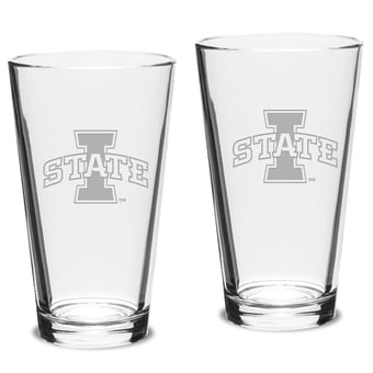 Iowa State Cyclones 2-Piece 16oz. Classic Pub Glass Set