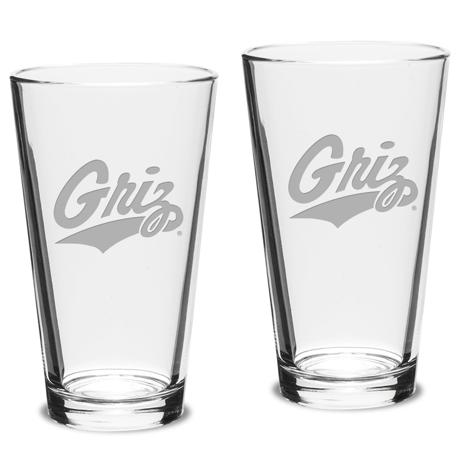 Montana Grizzlies 2-Piece 16oz. Classic Pub Glass Set