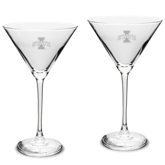 Iowa State Cyclones Two-Piece Traditional 10oz. Martini Glass Set