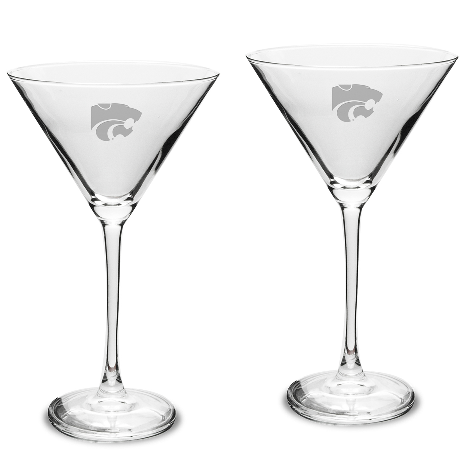 Kansas State Wildcats Two-Piece Traditional 10oz. Martini Glass Set