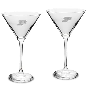 Purdue Boilermakers Two-Piece Traditional 10oz. Martini Glass Set